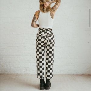 P&co 304 service fatigue checkerboard pants